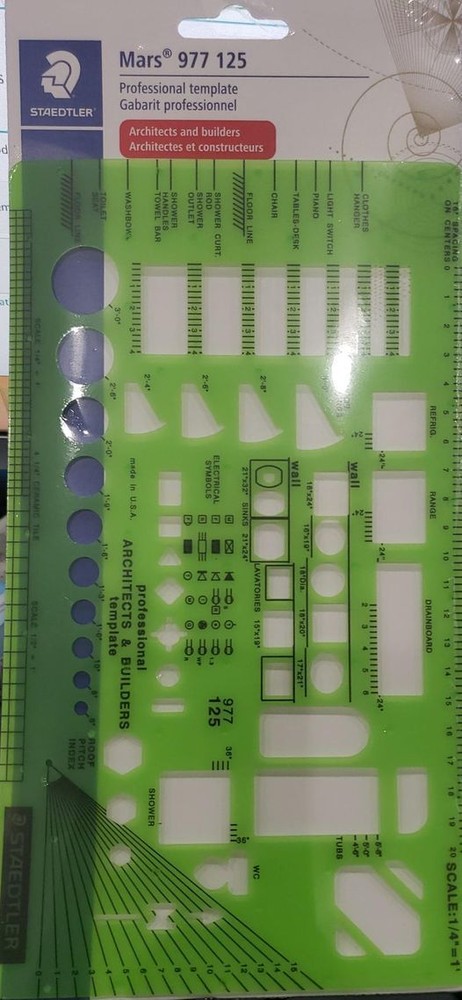 Staedtler 977125 Architect & Builder Template