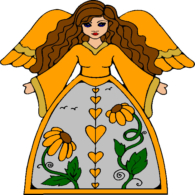 30 Custom Orange Flower Angel Personalized Address Labels