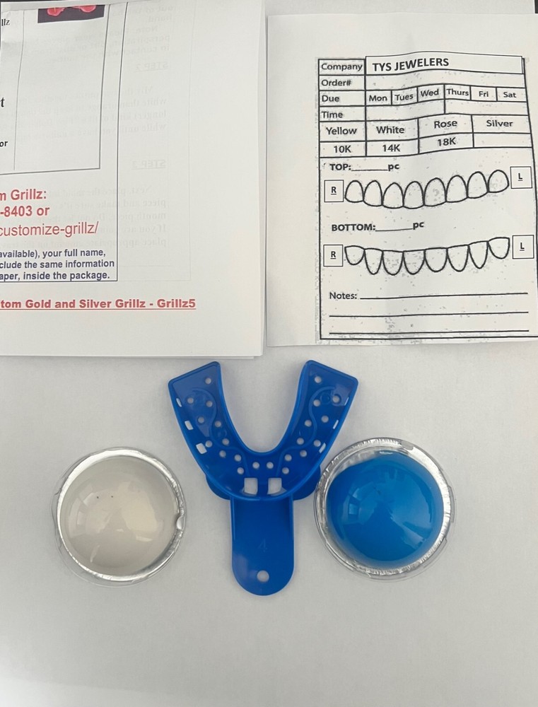 Custom Grillz Mold Kit - Teeth Dental Impression Kit w/Putty Bottom Only