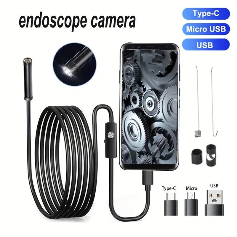 Endoscope Camera Android or Computer USB Borescope Water Proof