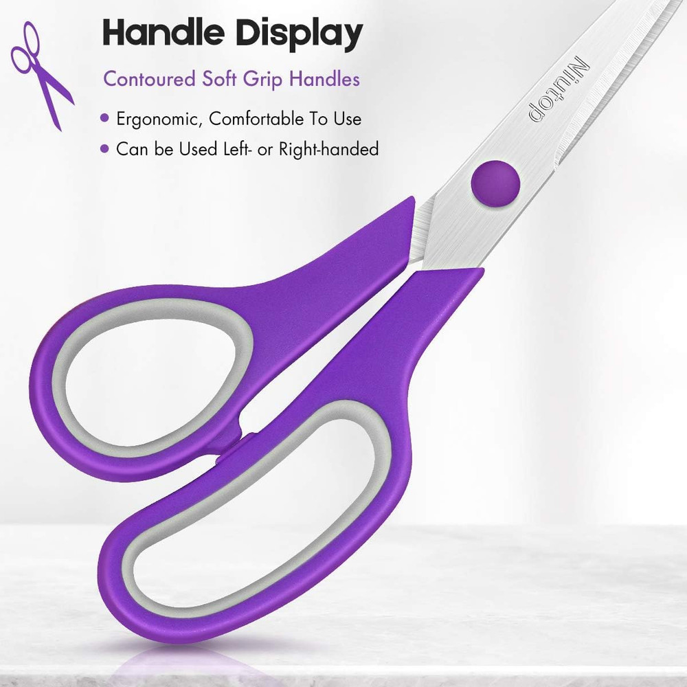 Scissors Bulk Set of 100-Pack, 8" Multipurpose Sharp Sewing Craft Fabric Scisso