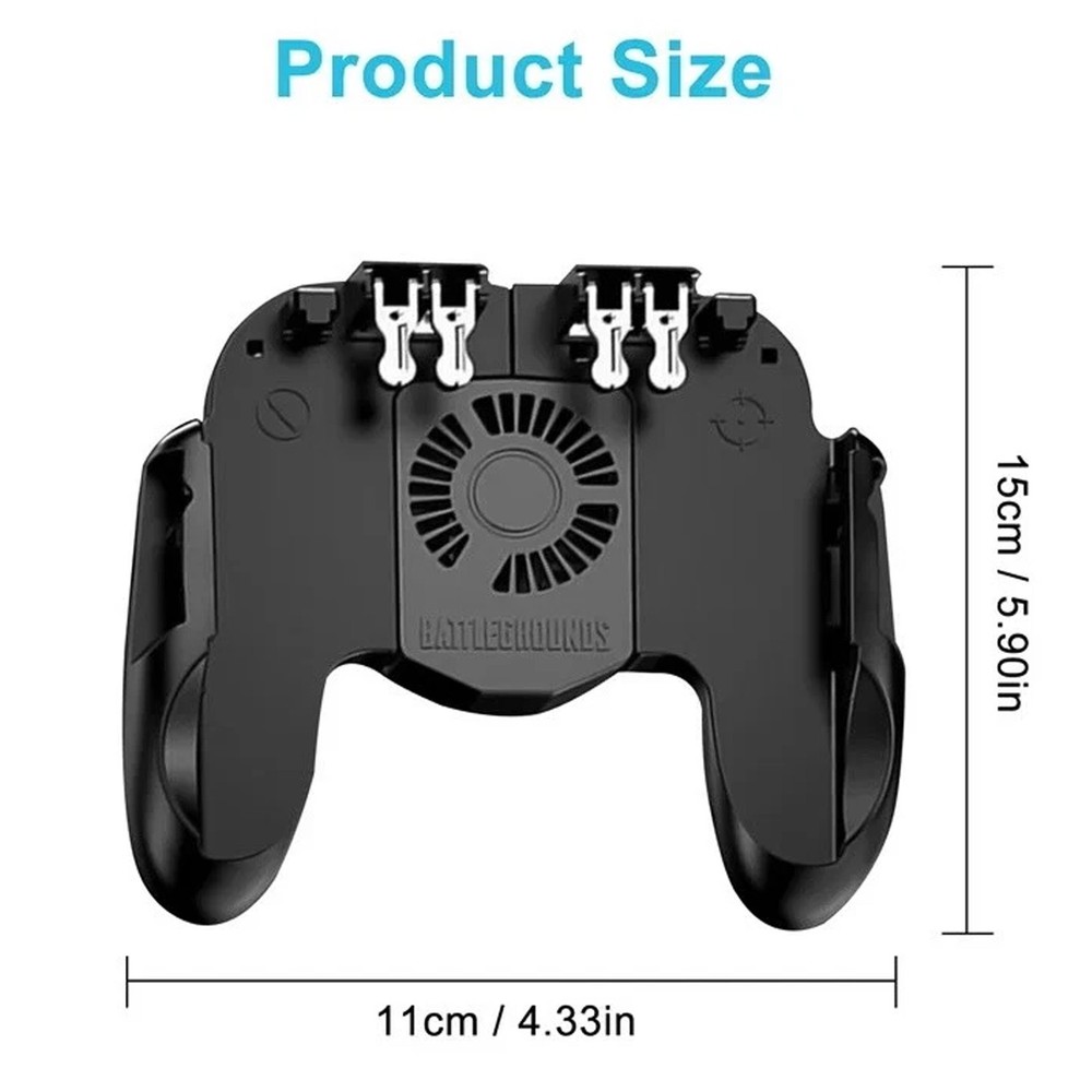 For PUBG Phone Game Controller Gamepad Joystick w/Cooling Fan for IOS Androidbg