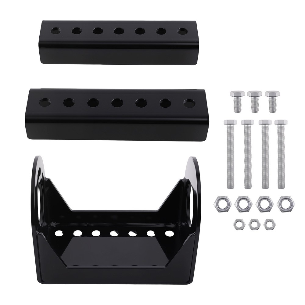 Side Mount Trailer Jack Bracket Kit Steel 3-Bolt Pattern A-Frame Design QME