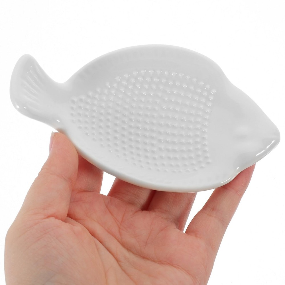 Ceramic Ginger Grater Plate Multi-Function Garlic Grater Kitchen Gadget Grind...