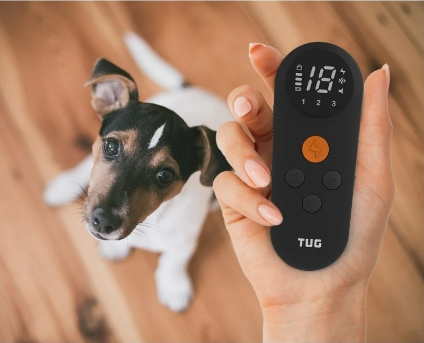 TUG Rechargeable Remote Training Collar, Sound Vibration Shock, Waterproof, Bla…