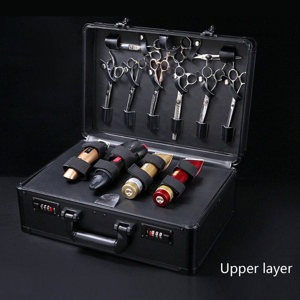 Barber Stylist Suitcase, Carrying Case For Clippers Trimmers Scissors Tool Box