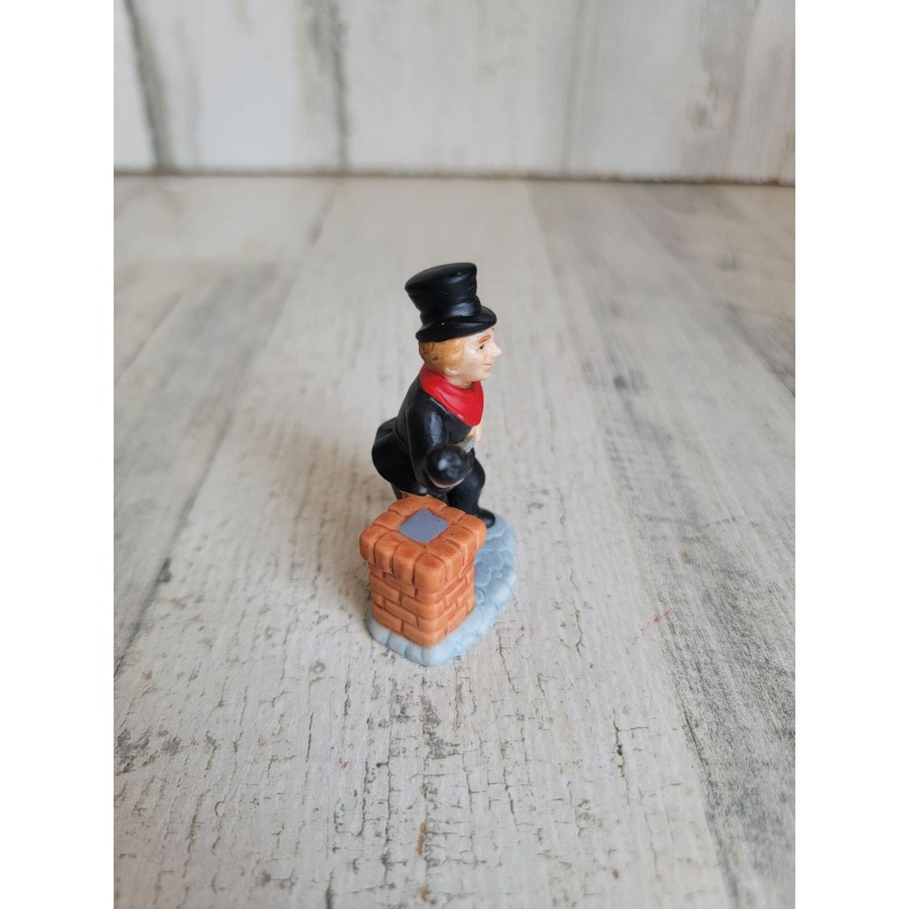 Lefton 1990 chimney sweeper man Village accessory Xmas
