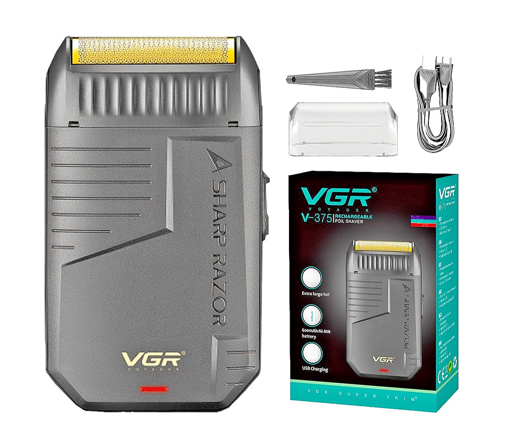 V-375: Professional foil shaver, precision beard trimmer, rechargeable