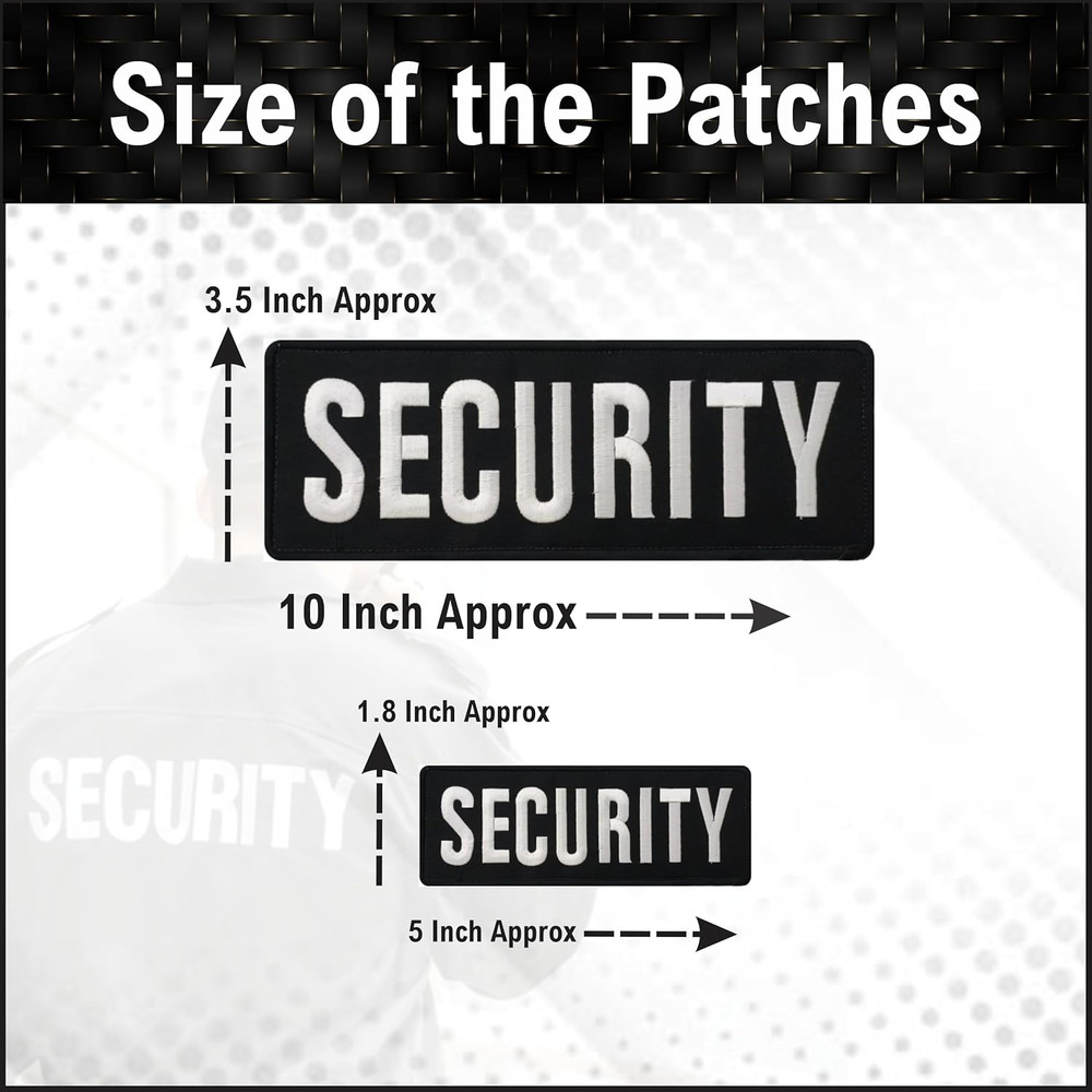 | Embroidered Security Patch | Security Badge Hook and Loop for Security Vest |