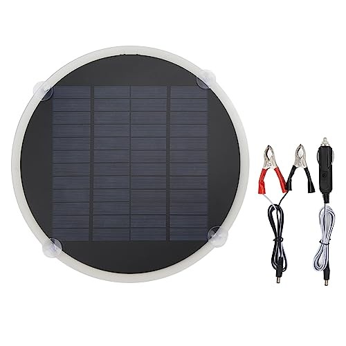 Round Solar Cell Panel, 12V Portable Round Solar Panel with High Output