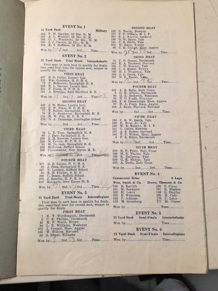 Antique 1917 Connecticut Second Division Naval Militia Athletic Meet Program
