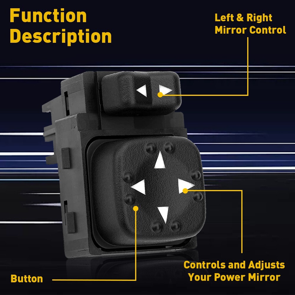 Left Driver Power Mirror Switch Control 15045085 For Chevy Silverado GMC Sierra