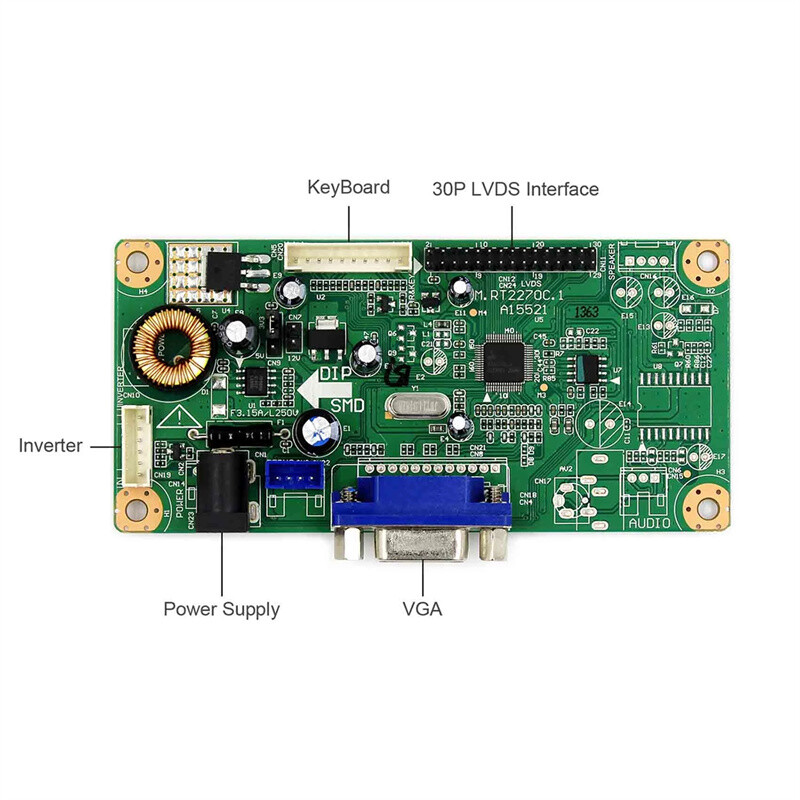 10.4inch IPS LCD Screen 1024x768 Display Panel with VGA+DVI LCD Controller Board