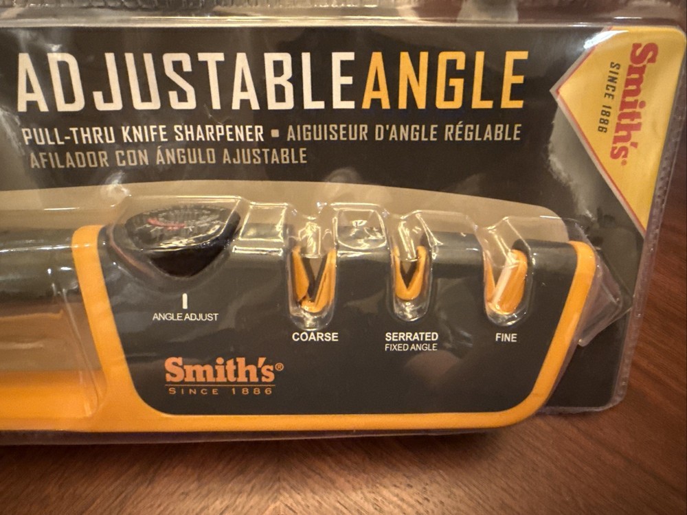 Smith's 50264 Adjustable Manual Knife Sharpener Grey/Yellow