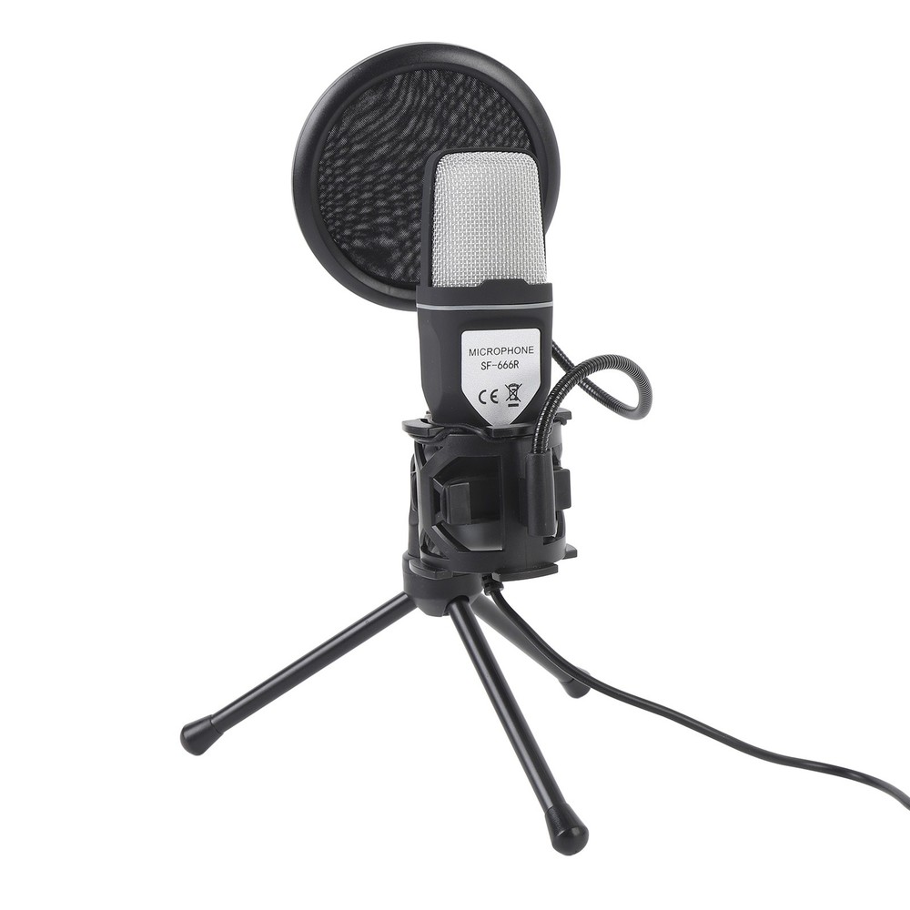 Gaming USB Microphone With RGB Light Desktop Wired Condenser PC Computer Mic