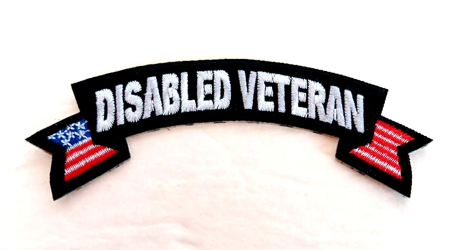 DISABLED VETERAN (SMALL 4") Military Ribbon Rocker Patch P1555 E