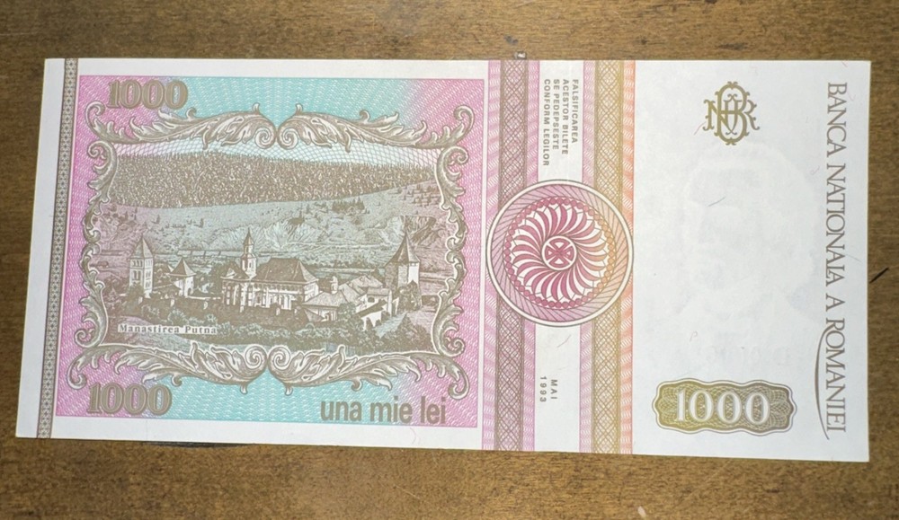 Romania, 1000 Lei, 1993, D.0006, UNC