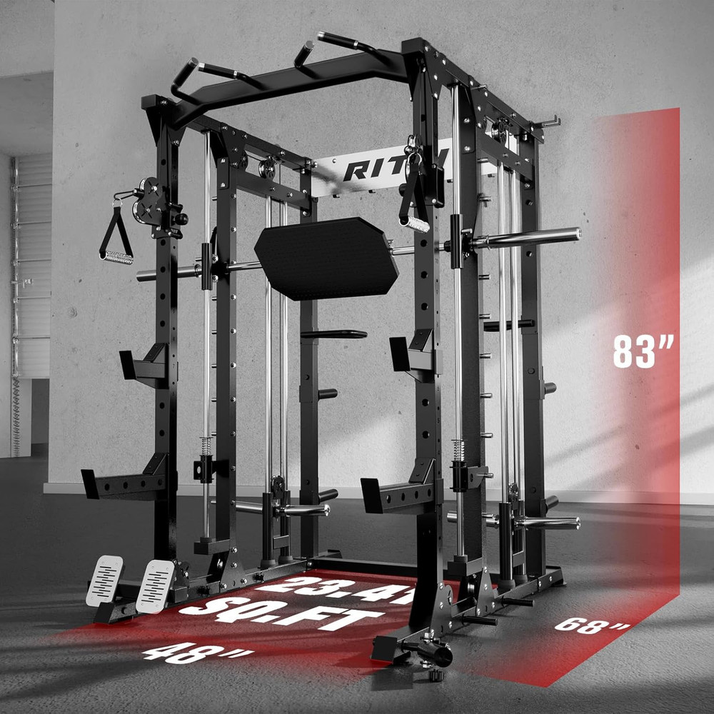 Buffalo Smith Machine, Power Cage with Lat-Pull down System & Cable Crossover Sy