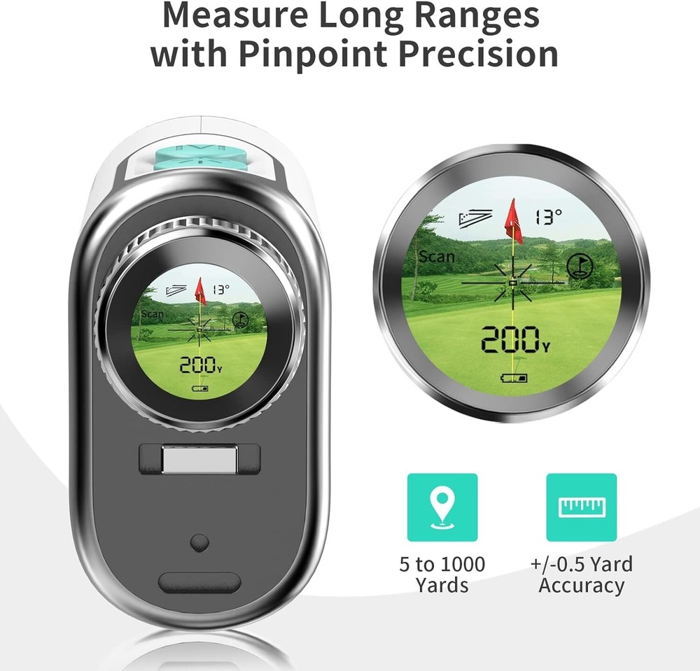 PIIDOTWIT Golf Rangefinder with Slope, 1000 Yards High-Precision