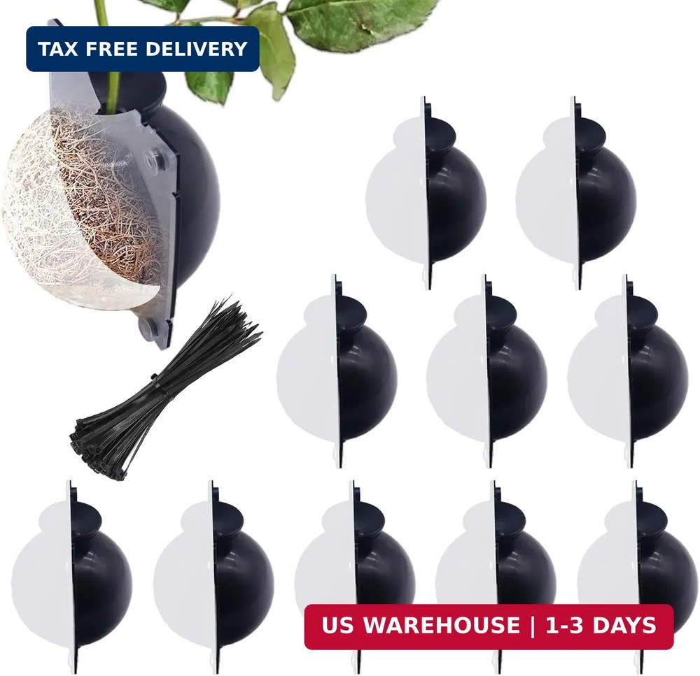 10 PCS Air Layering Propagation Kit -Thicker Version with Reusable Half Transpar