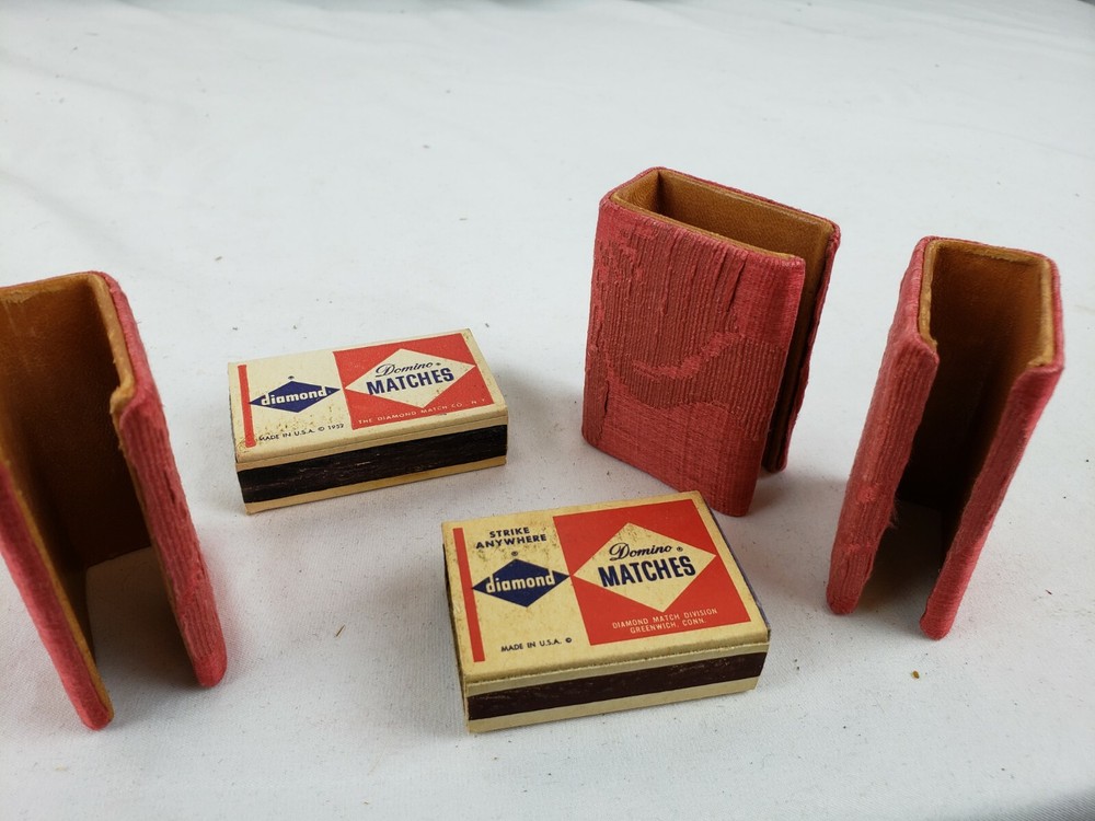 Excellent set of 3 antique match holders