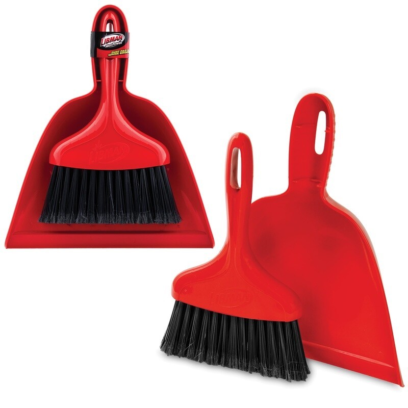 Durable Whisk Broom & Dustpan Heavy Duty Quick Clean Ups Multi-Surface New