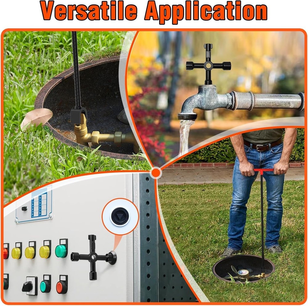 Enforced Steel T-Handle Water Meter Key