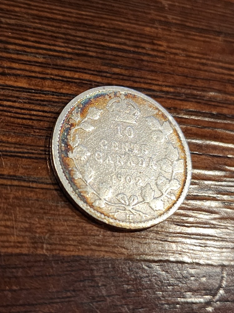 1902H Canada 10 Cents Silver Coin