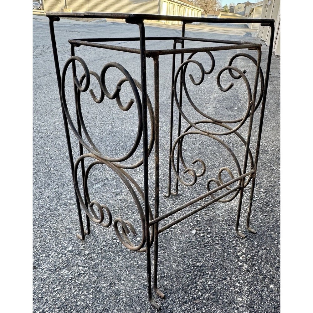 Antique Cast Iron Nesting Tables Gothic Rustic Garden Industrial Set