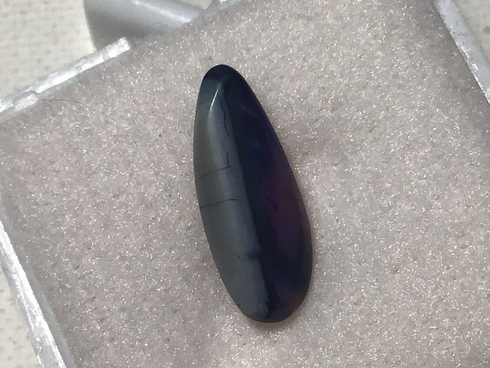 All Natural Solid Australian Black Opal, 2.5 carats
