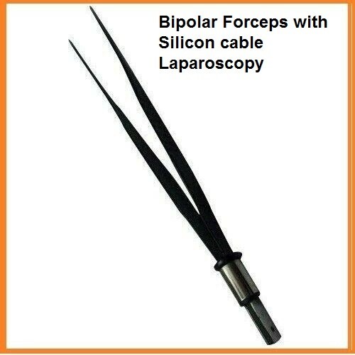 Electrosu.rgical Mini Cautery Bipolar Forceps with Silicon Cable Laparoscopy $#&