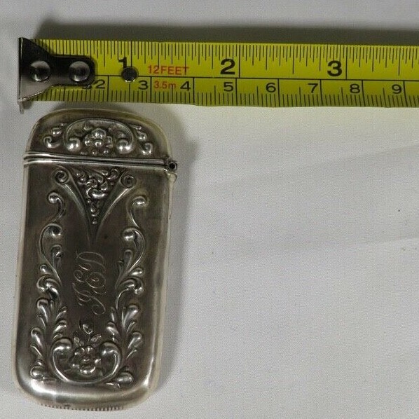 Antique Sterling Silver Victorian Match Case/Vesta Case