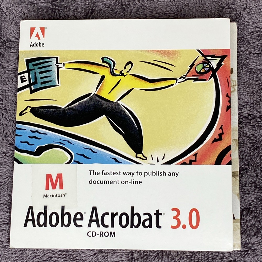 Adobe Acrobat 3.0 for Macintosh Full Version CD and Sleeve Vintage Software