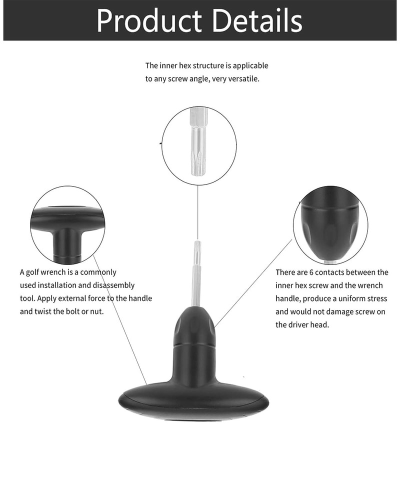 WenTigDY Golf WrenchTool DriverTool Head Adjustment Tool Golf...