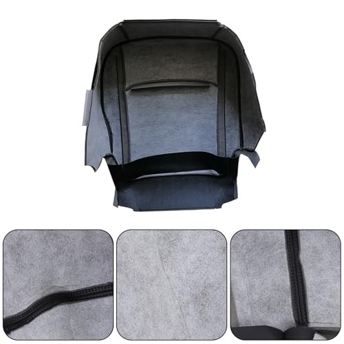 Front Driver Side Bottom Artificial Leather Seat Cover Front Left Side Black