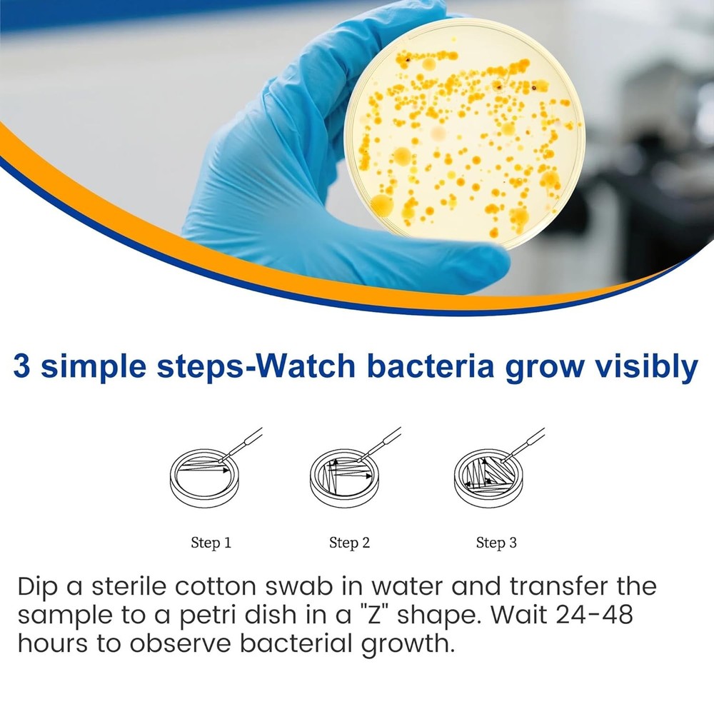 Water Bacteria Kit 12 Tests Detect E.coli, Coliform, All Bacteria