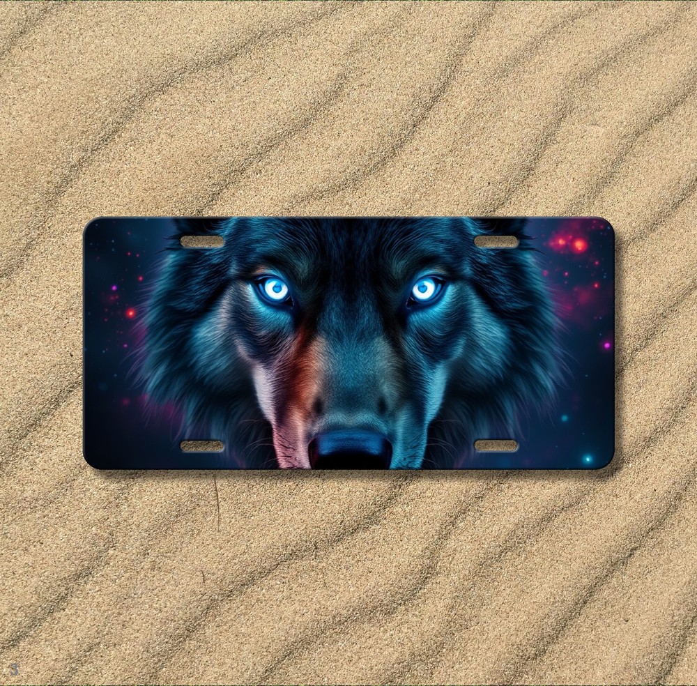 Powerful Wolf License Plate Customizable Car Tag Gift Idea