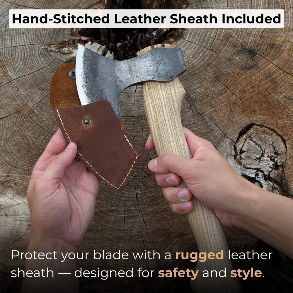 Spoon Carving Axe. Chopping Axe for Woodworking. Sharp Carbon 52100 Blade