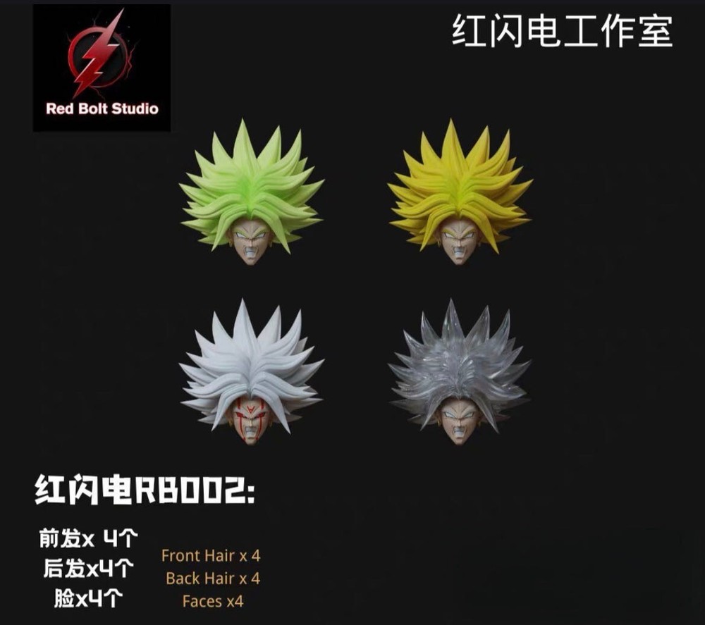 Kong studio Beast Deities RB002 Broly Head Sculpture Accessory Kit Red Bolt Stud