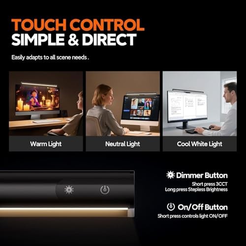 Computer Monitor Light Bar, USB Computer Lamp Dimmable Screen Light Bar,