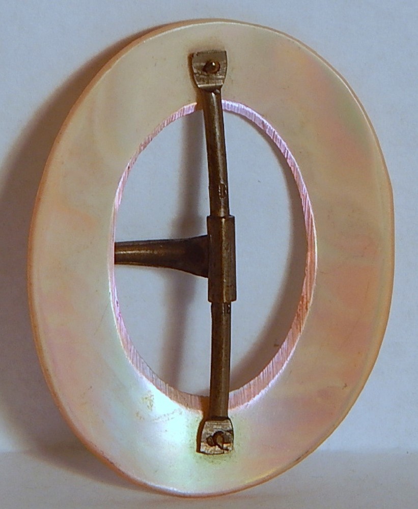 VINTAGE OVAL MOP SASH BUCKLE BEAUTIFUL!