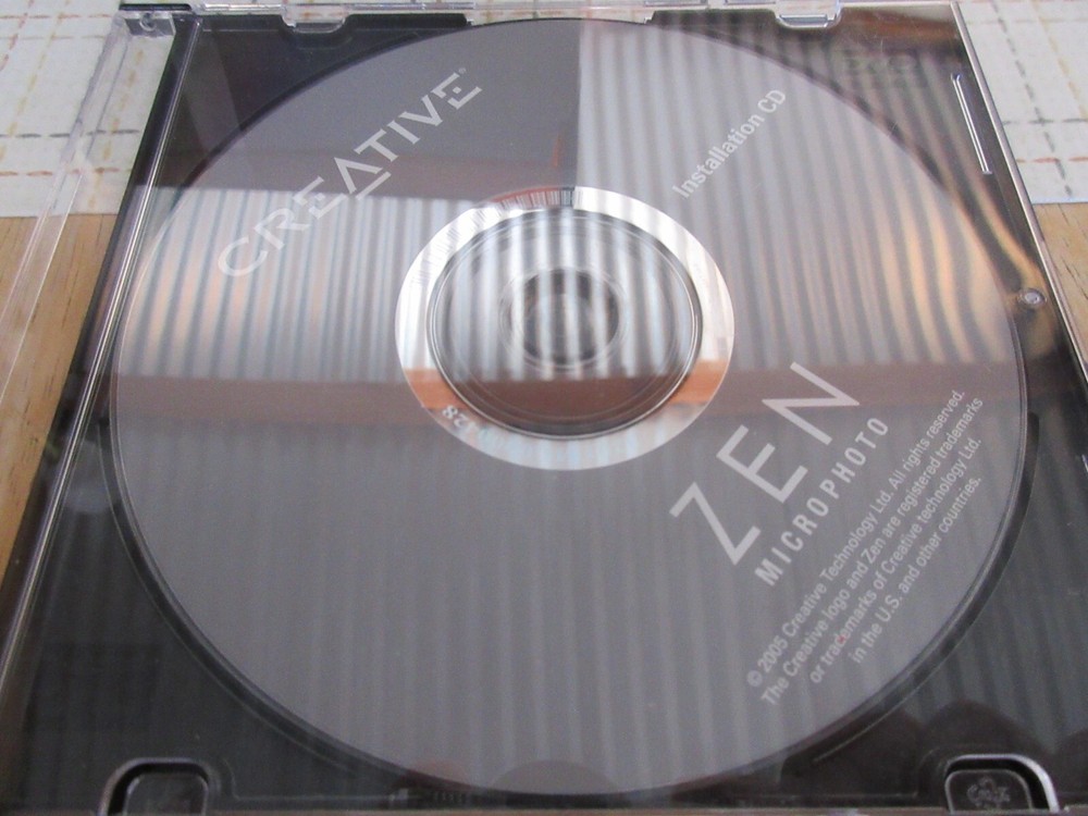 Creative Zen Microphoto Installation CD ONLY