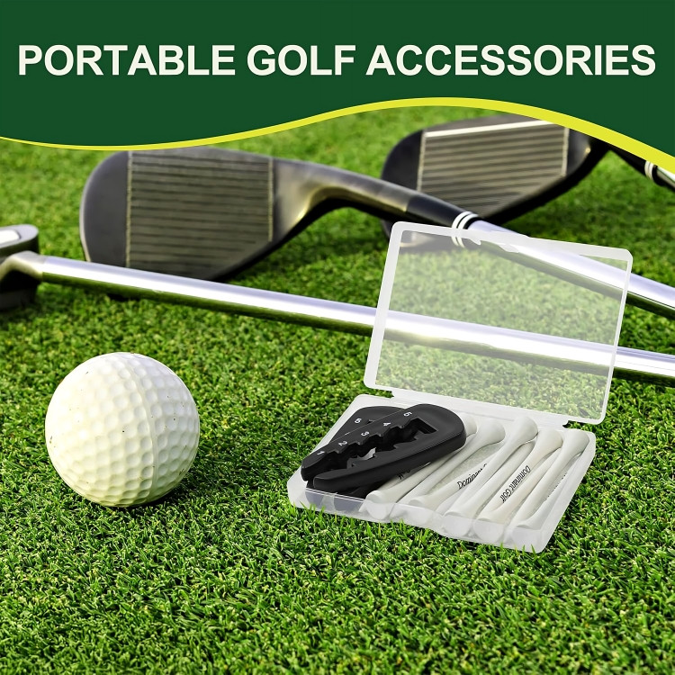 2 PCS Adjustable Golf Tee Height Setter Training Aid–Tall Tee Holder Swing Tools