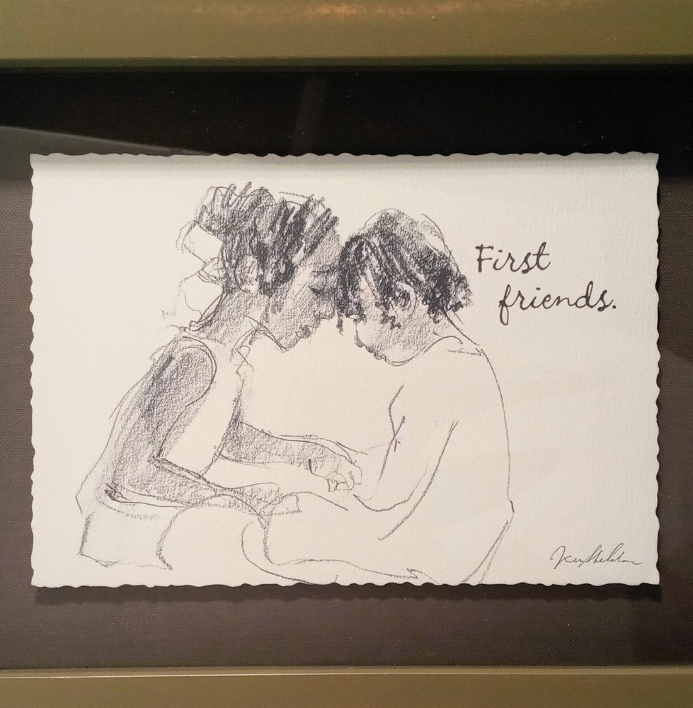 Hallmark Ken Sheldon “First Friends" with Tags Frame Print Some Defects READ