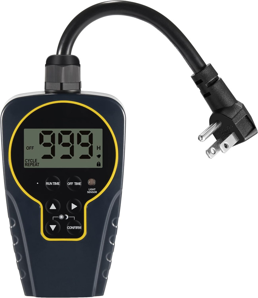 Short/Long On-Off Interval Repeat Cycle Timer Plug Outlet 1 S to 999 H