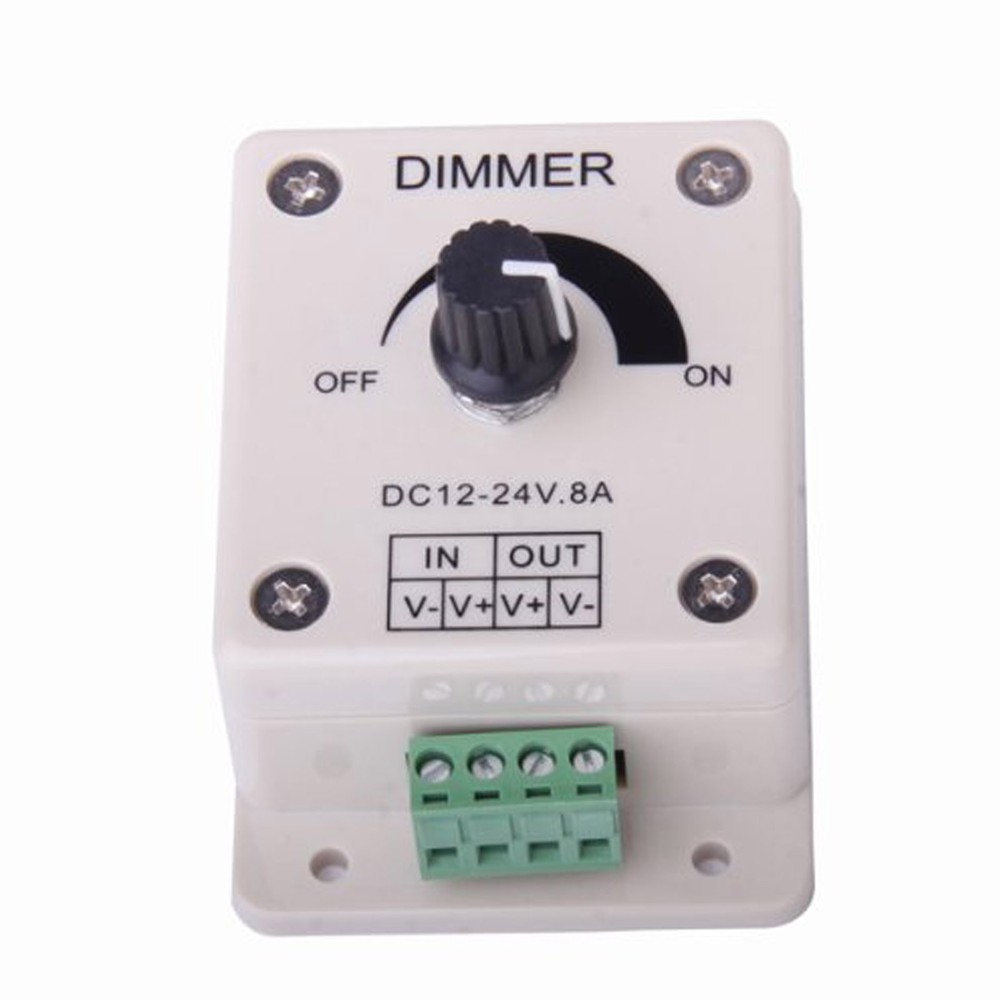 Dimmer DC 12V 24V 8A Switch Brightness Controller for LED Strip Light Lighting