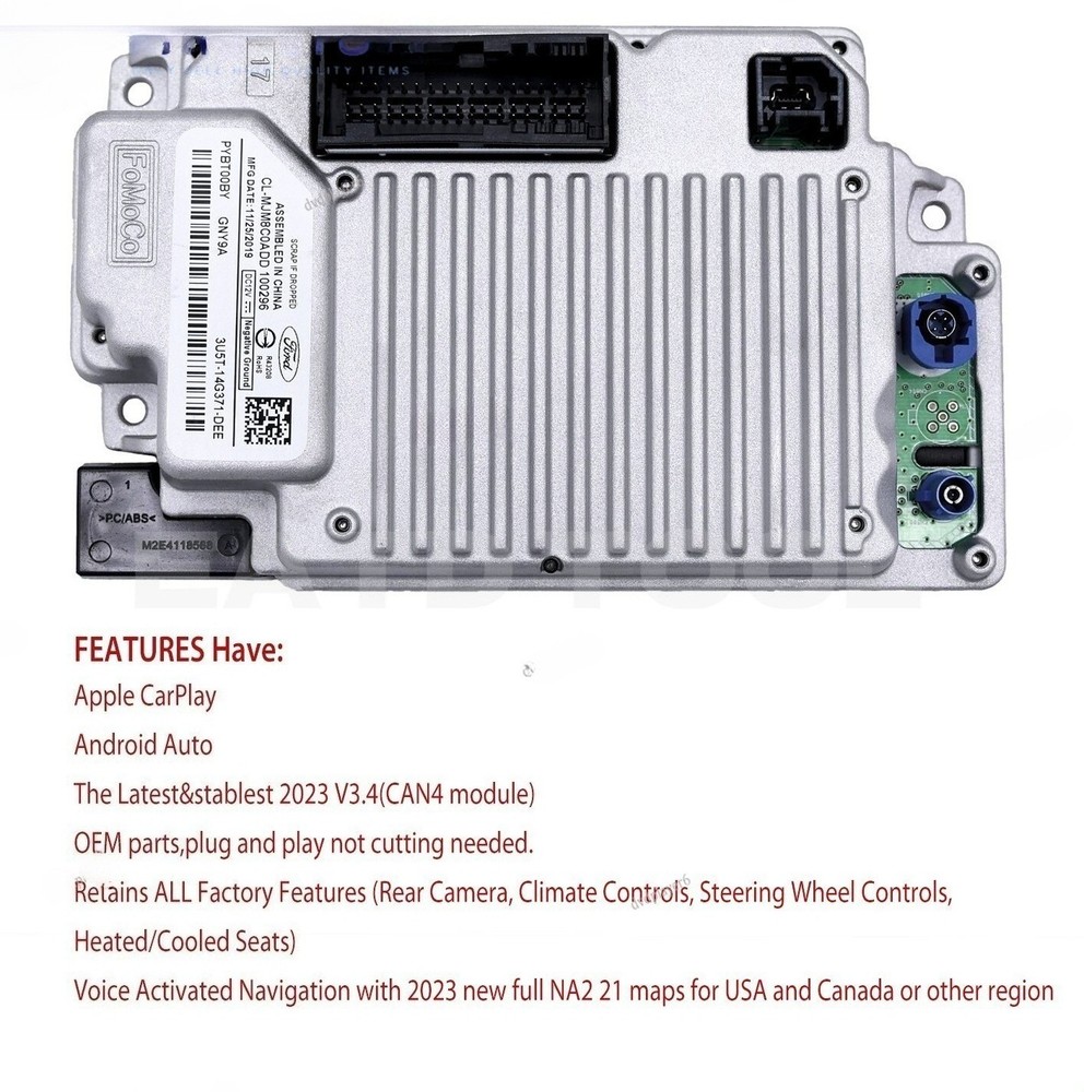 NEW Sync 3 Apim Genuine Ford Oem Navigation 3.4 Latest Maps Free Programming
