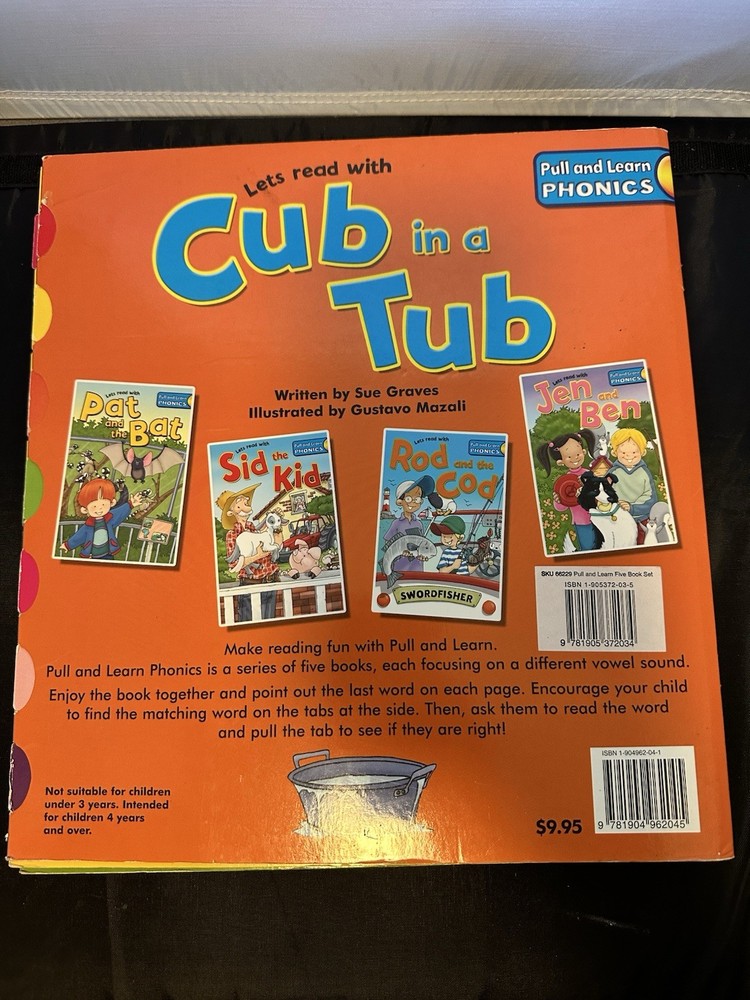 Pull and Learn Phonics 5 Book Set Grade School Reading & Writing Ages 4-7