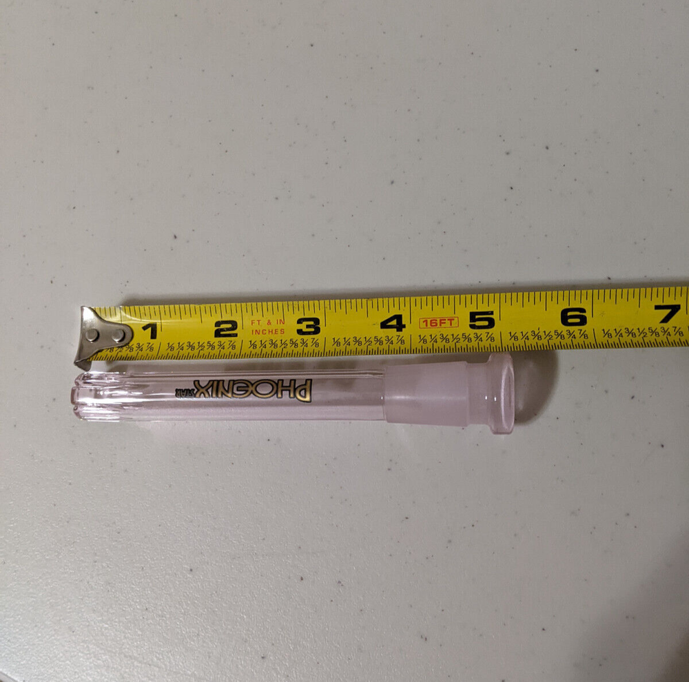 4" Inch 18mm/14mm Downstem Glass Slide Full Pink MATRIX Perc Diffuser
