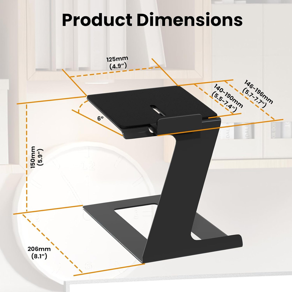Desktop Speaker Stands Pair, Speaker Riser for Most Small & Medium Bookshelf Spe